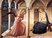 Fra Angelico: Verkndigung an Maria, um 1435/1440, Fresko im Konvent von San Marco in Florenz   