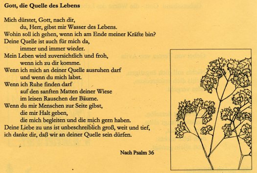 Gebet nach Psalm 36: Gott, die Quelle des Lebens