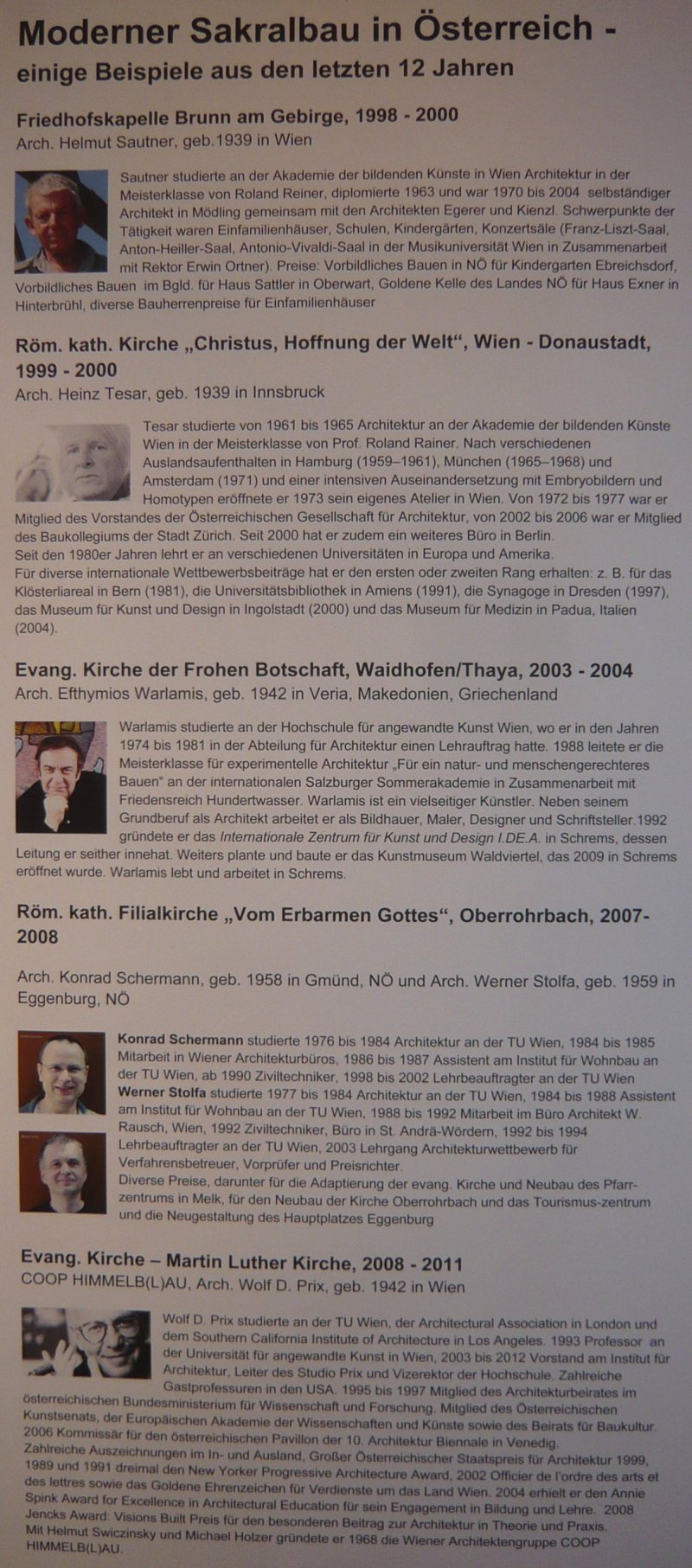 Moderne Sakralbauten