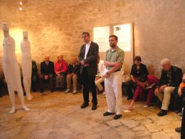 Pfarrer Richard Posch und Gemeinderat Gerhard Wannenmacher © Kunst im Karner - St. Othmar