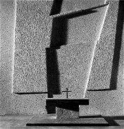 Durchdringung, 1980, Beton-Bildstein 64x64 cm Entwurf fr eine Altarwand, aus Meditationsbilder 1982  Benedikt Werner Traut