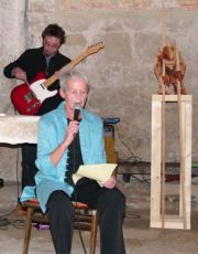 "Ossa", Lesung Margareta Mirwald mit Live-Musik Michael Fischer & Christian Hart © Kunst im Karner - St. Othmar