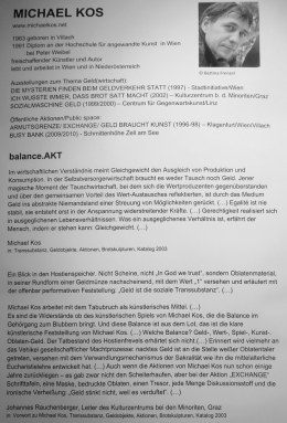 Rauminstallation "balance.AKT" - Michael Kos  Kunst im Karner - St. Othmar