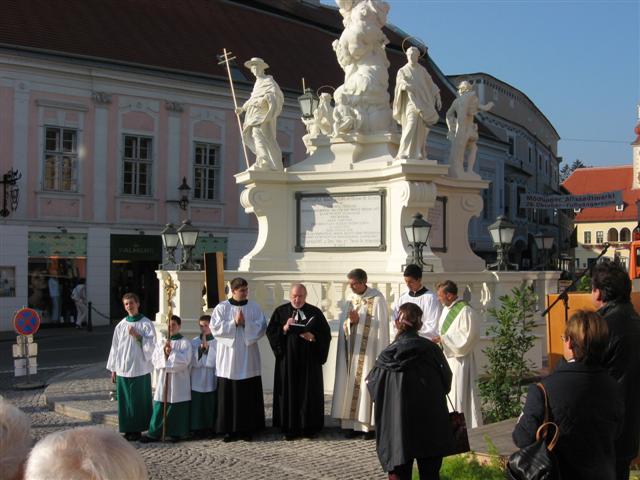 Segnung der restaurierten Dreifaltigkeitssule