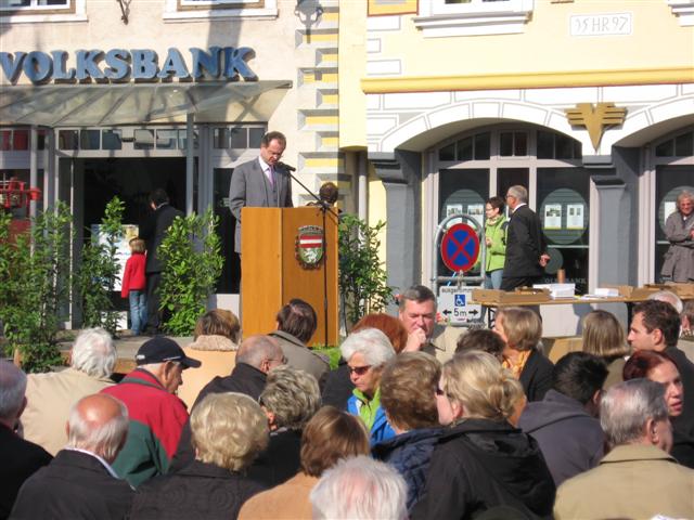 Segnung der restaurierten Dreifaltigkeitssule