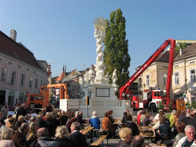 Segnung der restaurierten Dreifaltigkeitssule