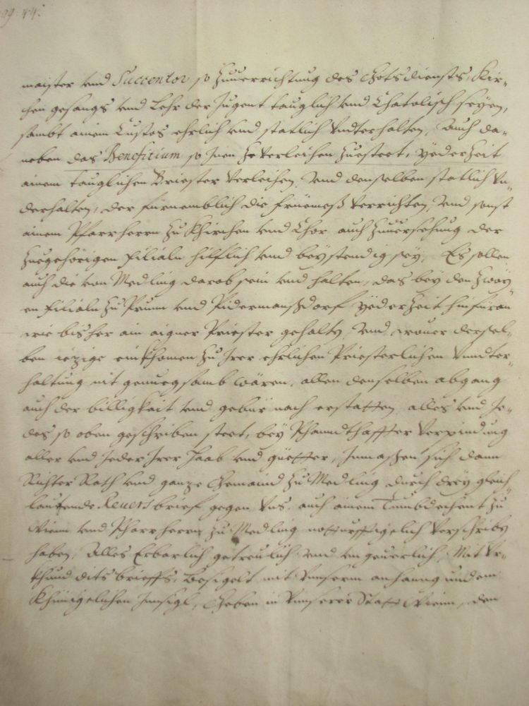 Kaiserlicher Gabebrief fr den Markt Mdling, 12. Nov. 1556