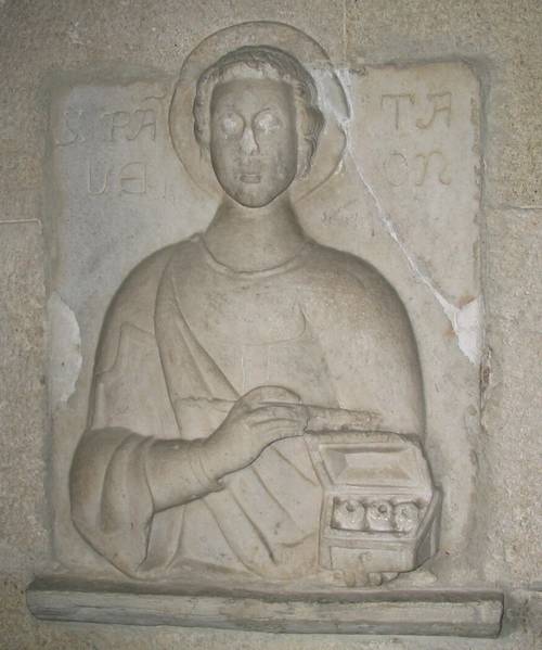 Pantaleon-Relief auf Burg Liechtenstein