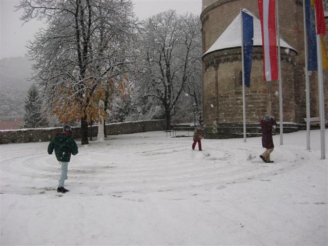 Erntedank 2007 in St. Othmar und Segnung des Kirchenplatzes mit Labyrinth