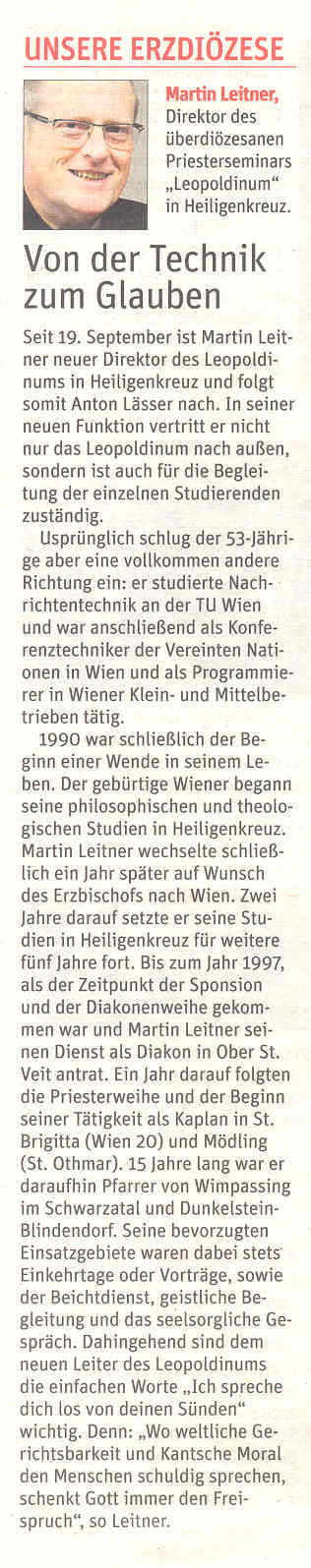 Martin Leitner - NN Woche 41/2016