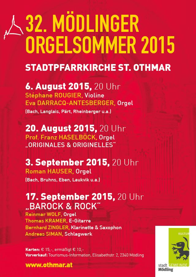 Mdlinger Orgelsommer 2015