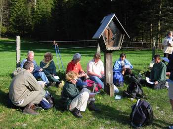Rast vor dem Anstieg aufs Gscheid