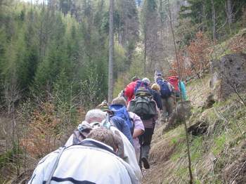 Schwieriger Weg auf die B�rgeralm