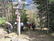 allerletzter Aufstieg aus der Walster zum Hohlenstein, Peter mit Marscherleichterung