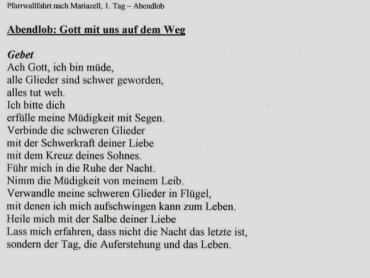 Pfarrwallfahrt 2005 - 1. Tag - zum Vergr��ern auf das Bild klicken