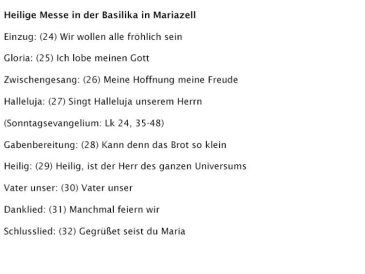 Aus Wallfahrerhefterl - Pfarrwallfahrt nach Mariazell 2006 � B�rbl Metz - Pfarre St. Othmar in M�dling
