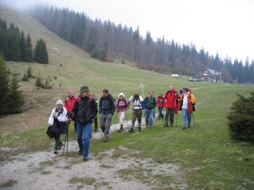 Beginn Abstieg vom Unterberg - Fu�wallfahrt nach Mariazell 2008 � Pfarre St. Othmar in M�dling