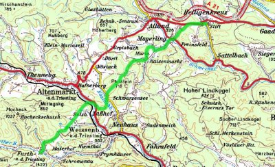 Unser Weg am 1. Tag
